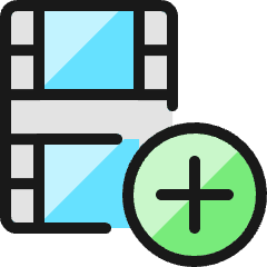 Video Edit Add Icon from Ultimate Colors Set