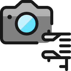 Video Edit Camera Measure Icon from Ultimate Colors Set