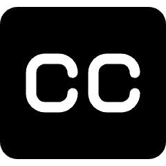 Video Edit Cc Titles Icon from Ultimate Bold Set