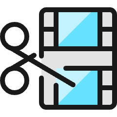Video Edit Cut Icon from Ultimate Colors Set