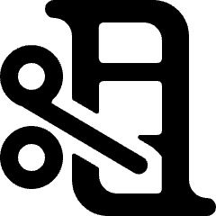 Video Edit Cut Icon from Ultimate Bold Set