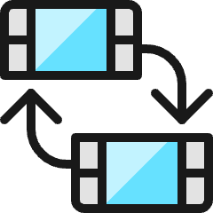 Video Edit Flip Screen Icon from Ultimate Colors Set