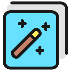 Video Edit Magic Wand 1 Icon from Ultimate Colors Set