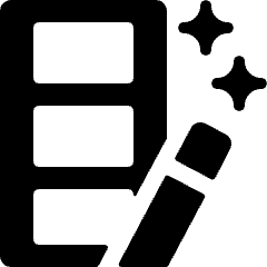 Video Edit Magic Wand Icon from Ultimate Bold Set