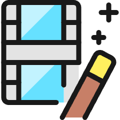 Video Edit Magic Wand Icon from Ultimate Colors Set