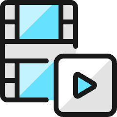 Video Edit Play Icon from Ultimate Colors Set