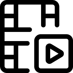 Video Edit Play Icon from Ultimate Regular Set