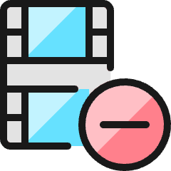 Video Edit Subtract Icon from Ultimate Colors Set