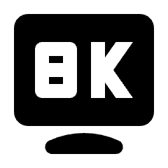 Video Screen 8k Icon from Nova Solid Set