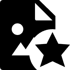 Image File Favourite Star Icon from Nova Solid Set