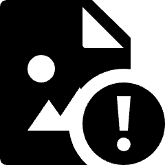 Image File Warning Icon from Nova Solid Set