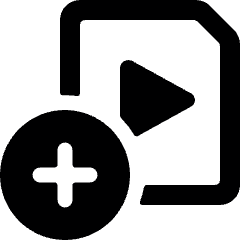 Video File Add Icon from Ultimate Bold Set