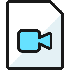 Video File Camera Icon from Ultimate Colors Set