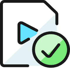 Video File Check Icon from Ultimate Colors Set