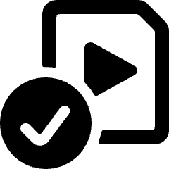 Video File Check Icon from Ultimate Bold Set
