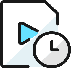 Video File Clock Icon from Ultimate Colors Set
