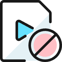 Video File Disable Icon from Ultimate Colors Set
