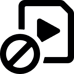 Video File Disable Icon from Ultimate Bold Set
