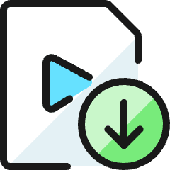 Video File Download Icon from Ultimate Colors Set