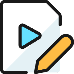 Video File Edit Icon from Ultimate Colors Set