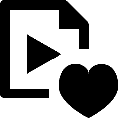 Video File Favourite Heart Icon from Nova Line Set