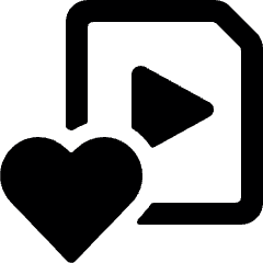 Video File Heart Icon from Ultimate Bold Set