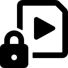 Video File Lock Icon from Ultimate Bold Set