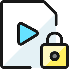 Video File Lock Icon from Ultimate Colors Set