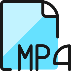 Video File Mp4 1 Icon from Ultimate Colors Set