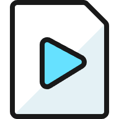 Video File Play Icon from Ultimate Colors Set