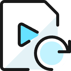 Video File Refresh Icon from Ultimate Colors Set