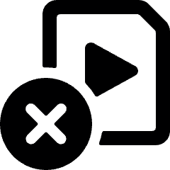 Video File Remove Icon from Ultimate Bold Set