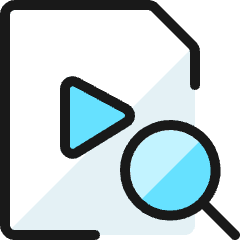 Video File Search Icon from Ultimate Colors Set