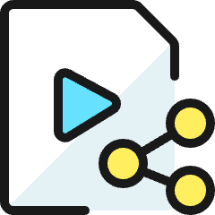 Video File Share Icon from Ultimate Colors Set