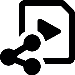 Video File Share Icon from Ultimate Bold Set