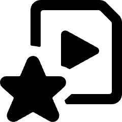 Video File Star Icon from Ultimate Bold Set