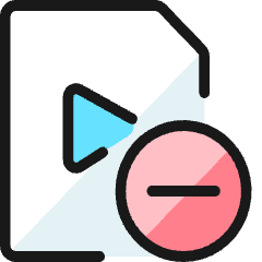 Video File Subtract Icon from Ultimate Colors Set