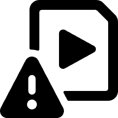 Video File Warning Icon from Ultimate Bold Set