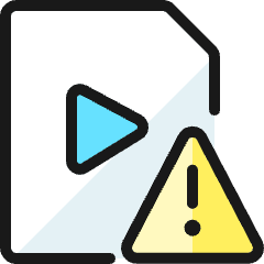 Video File Warning Icon from Ultimate Colors Set
