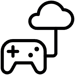 Cloud Gamimg Service Joystick Connected Icon from Ultimate Light Set