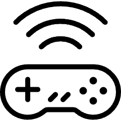 Video Game Controller Wifi Icon from Ultimate Light Set