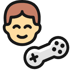 Video Game Controller Person Icon from Ultimate Colors Set