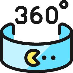 Video Game 360 Vr Icon from Ultimate Colors Set