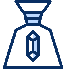 Loot Bag Gem Icon from Cyber Duotone Set