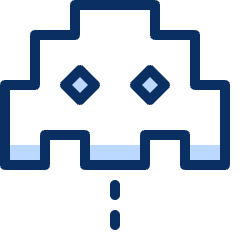 Space Invader Enemy 2 Icon from Cyber Duotone Set