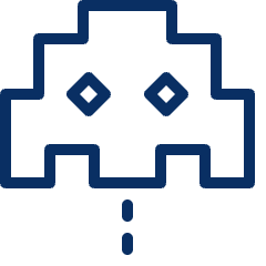 Space Invader Enemy 2 Icon from Cyber Line Set
