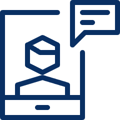 Video Meeting Chat Text Icon from Cyber Line Set