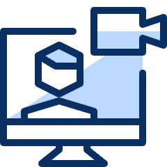 Video Meeting Computer Icon from Cyber Duotone Set