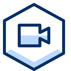 Video Meeting Hexagon Icon from Cyber Duotone Set