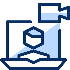 Video Meeting Laptop Icon from Cyber Duotone Set